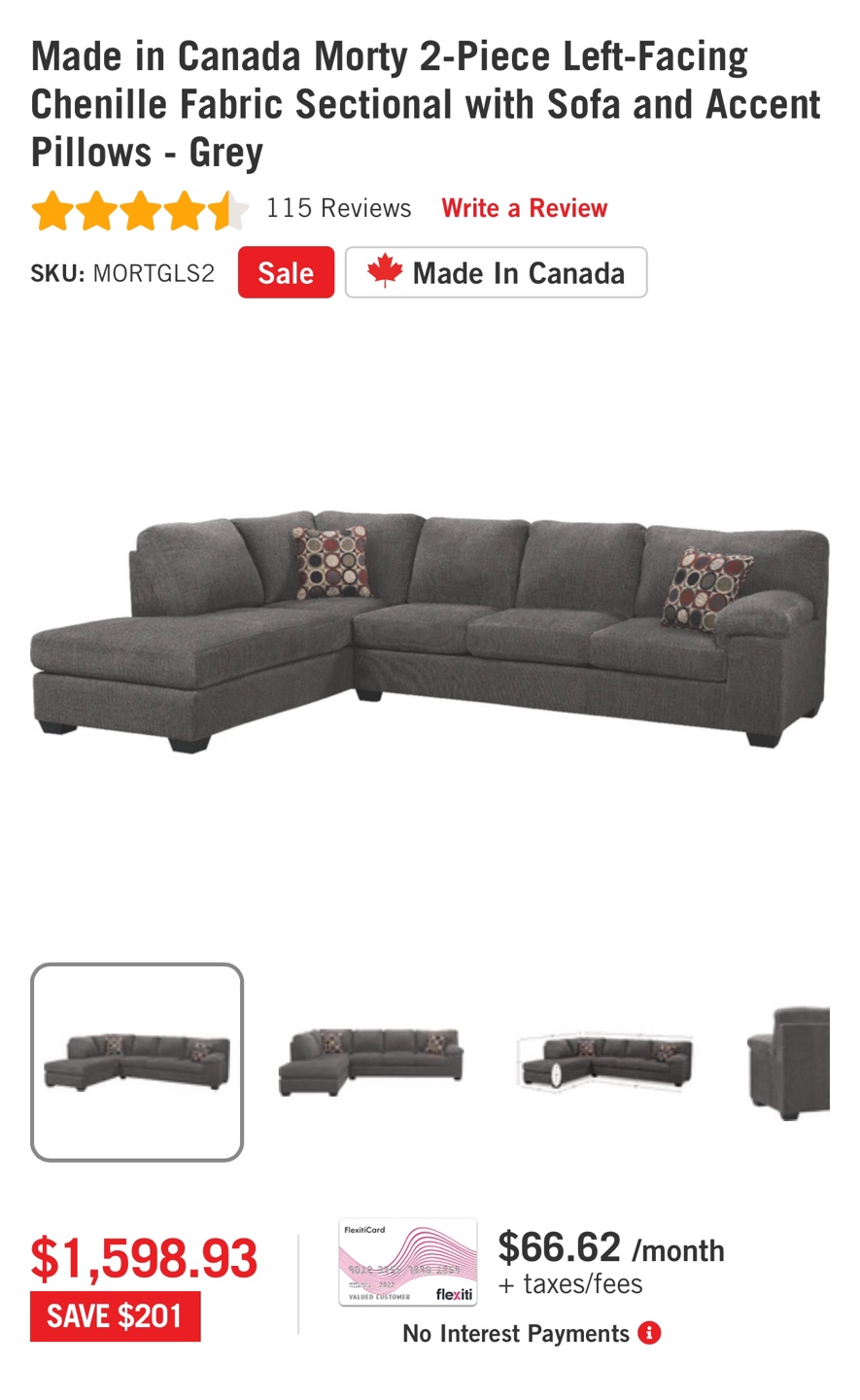 Mortify 2-Piece Left-Facing Sectional Sofa
