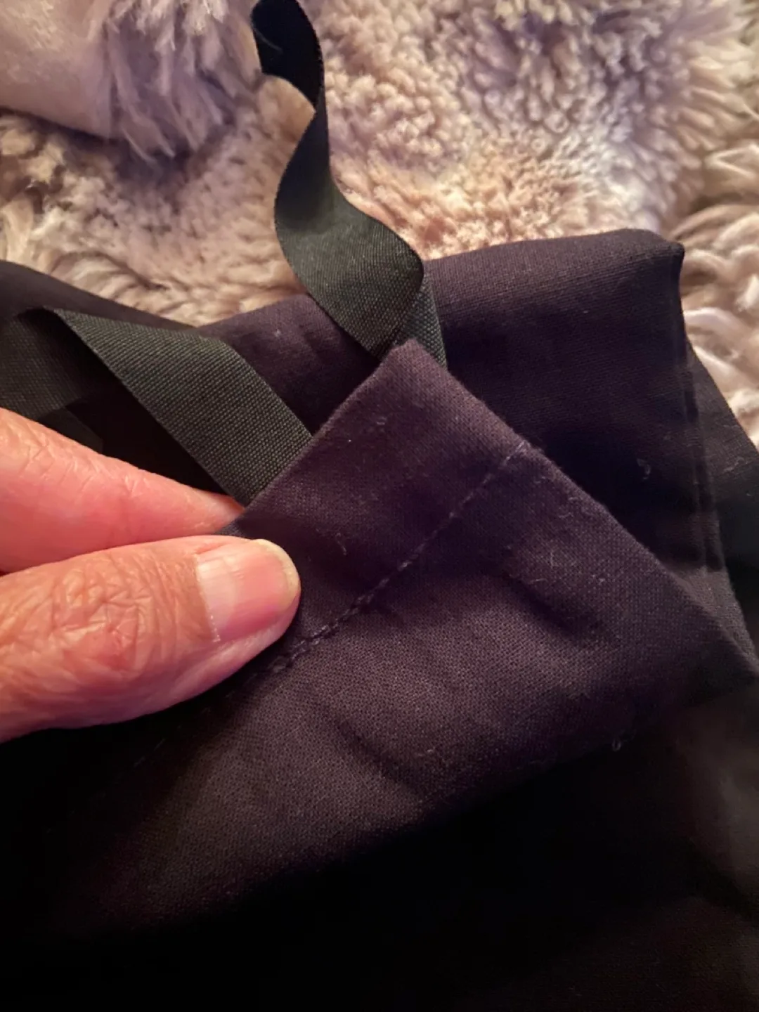 CHANEL black linen drawstring dust bag 15.5 x 11.5 image indicator(3)