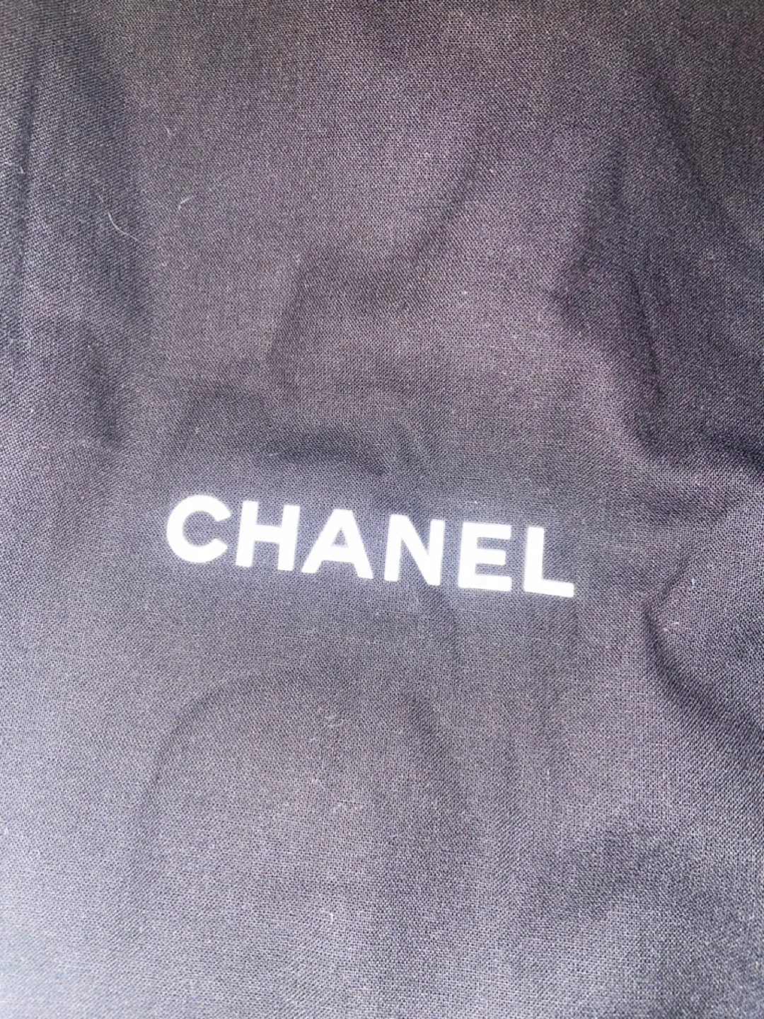 CHANEL black linen drawstring dust bag 15.5 x 11.5 image indicator(2)