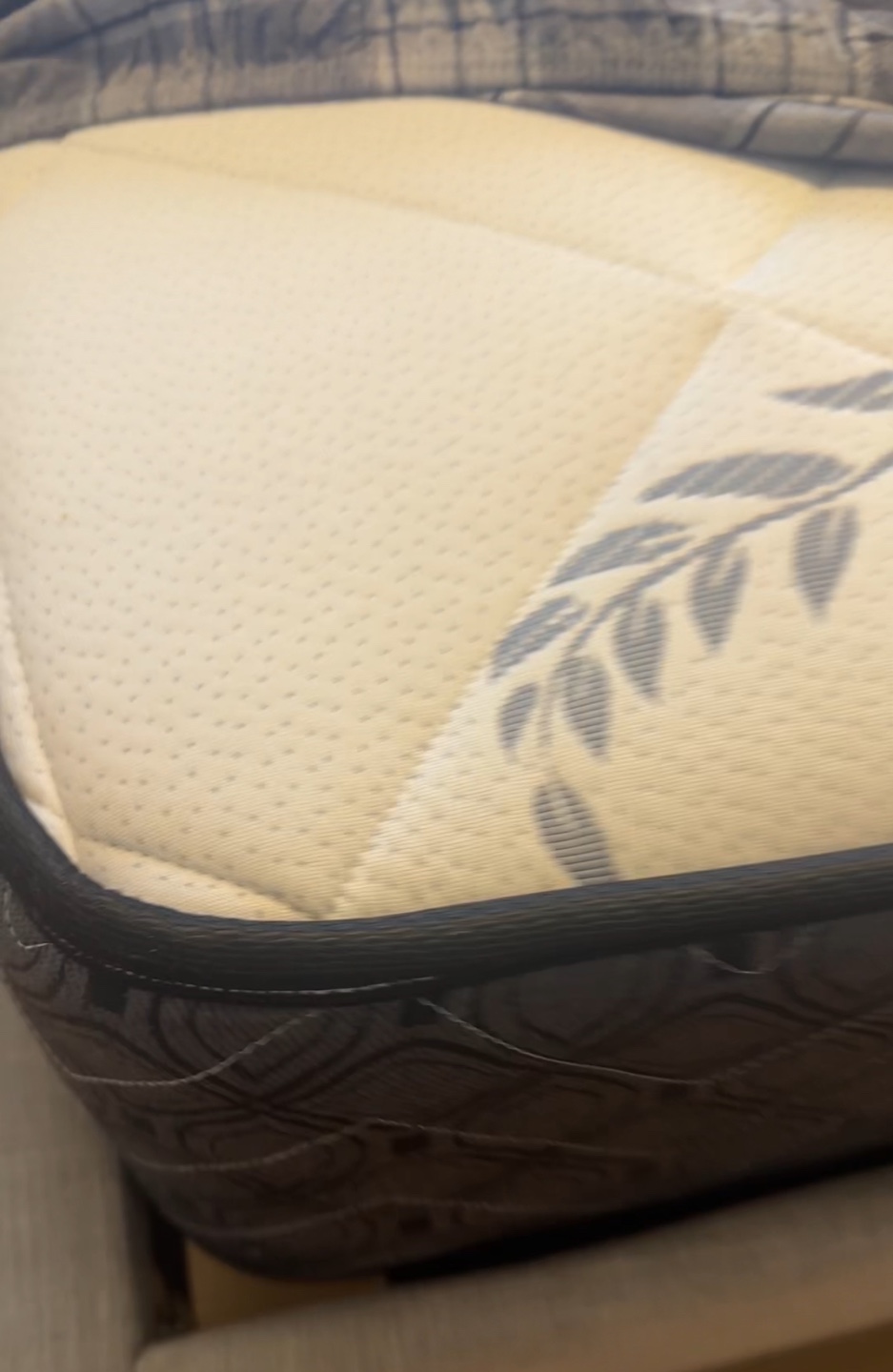 King-size upholstered bed frame with slatted base with mattress - photo 2