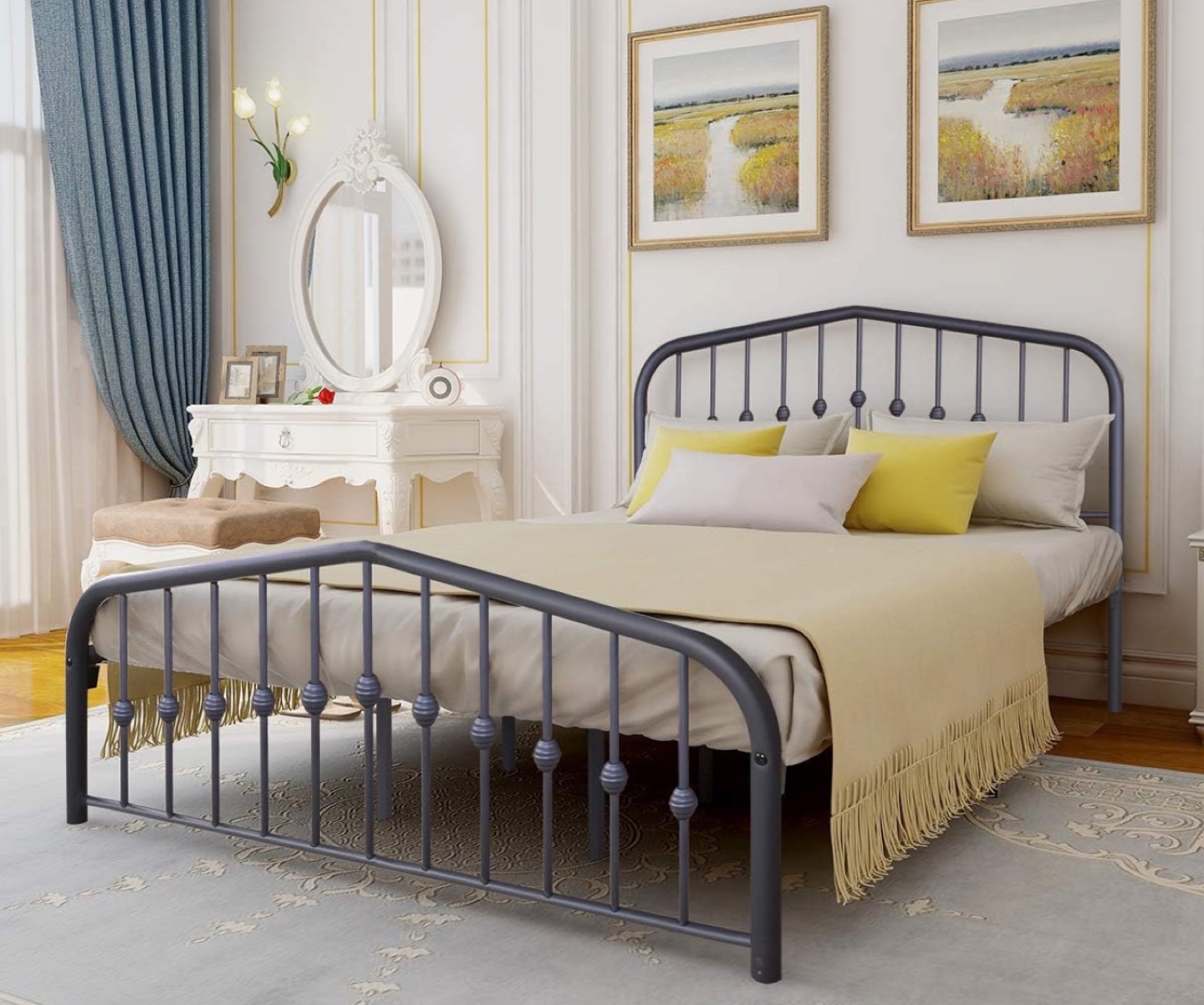 Queen Metal Bed Frame with Headboard - photo 4