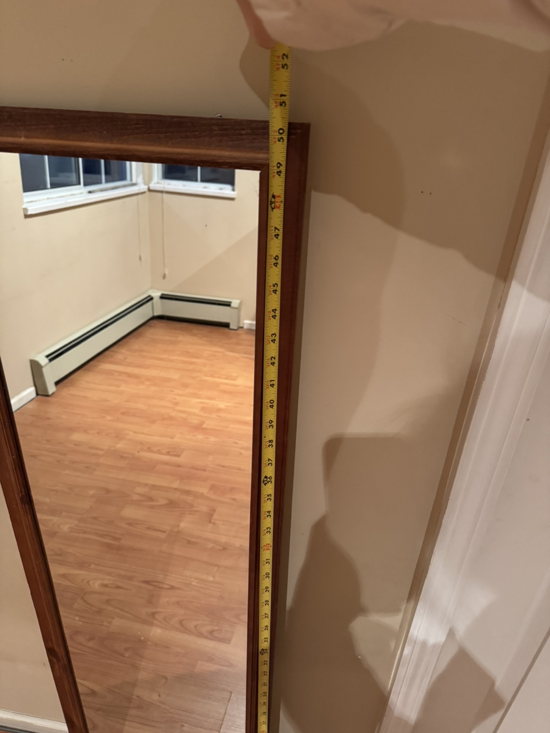 Full-length Mirror with Dark Wood Frame - photo 3