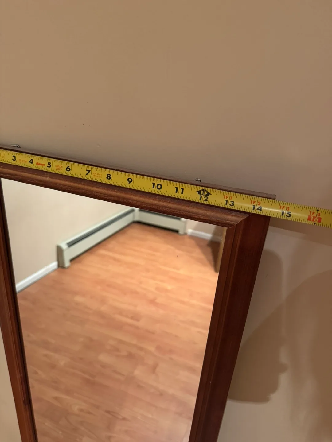 Full-length Mirror with Dark Wood Frame image indicator(2)