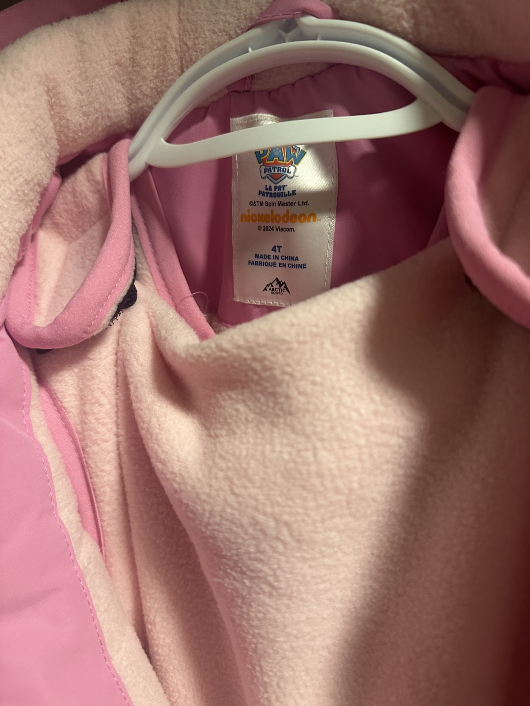 Paw Patrol Girls Pink Snowsuit Size 4T - photo 2
