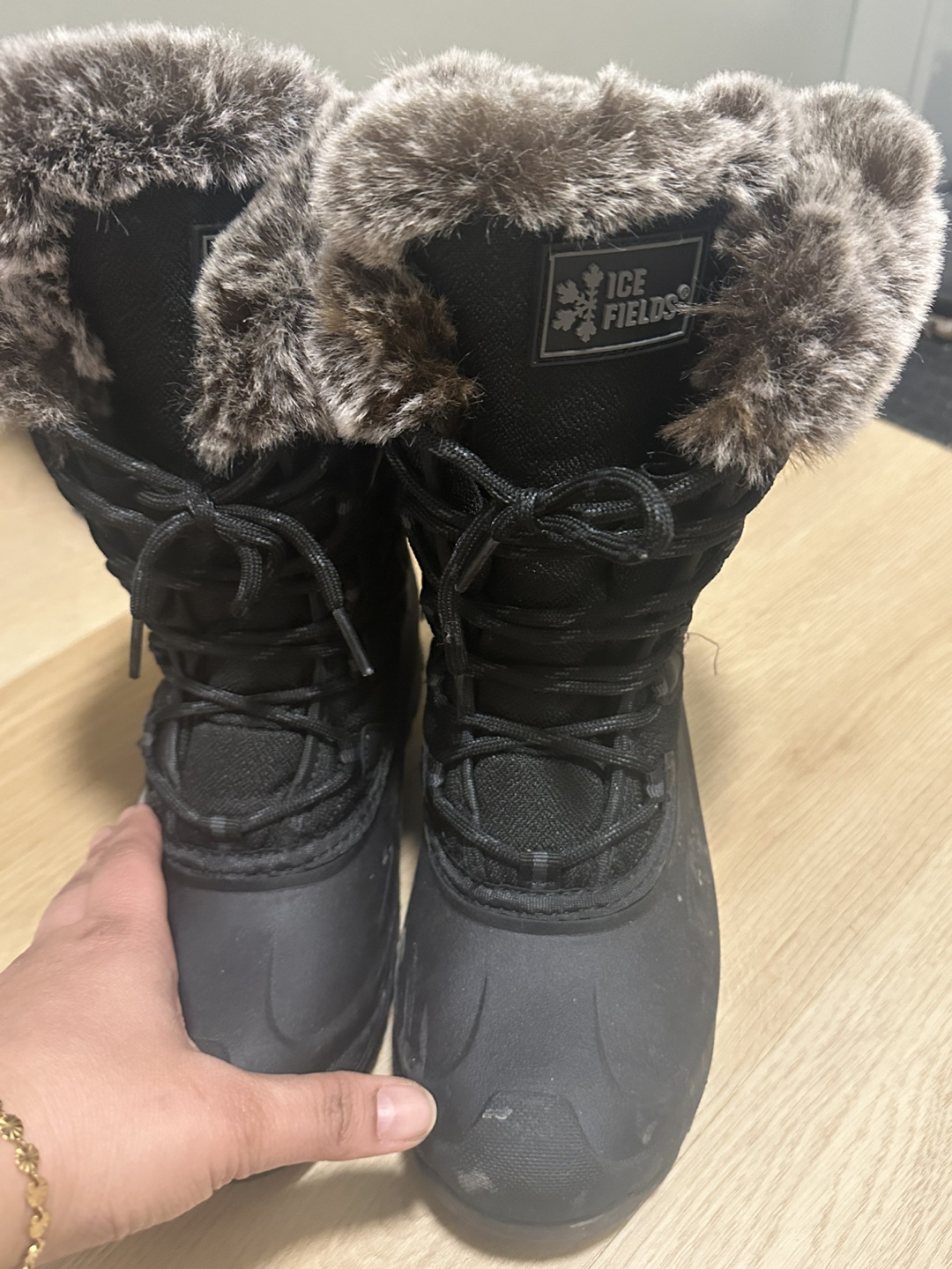 Ice Fields Women's Black Winter Boots Size 8 - photo 2