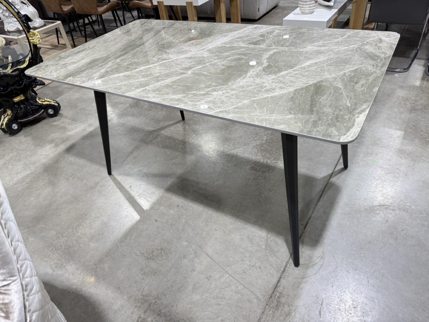 Modern Grey Marble Dining Table