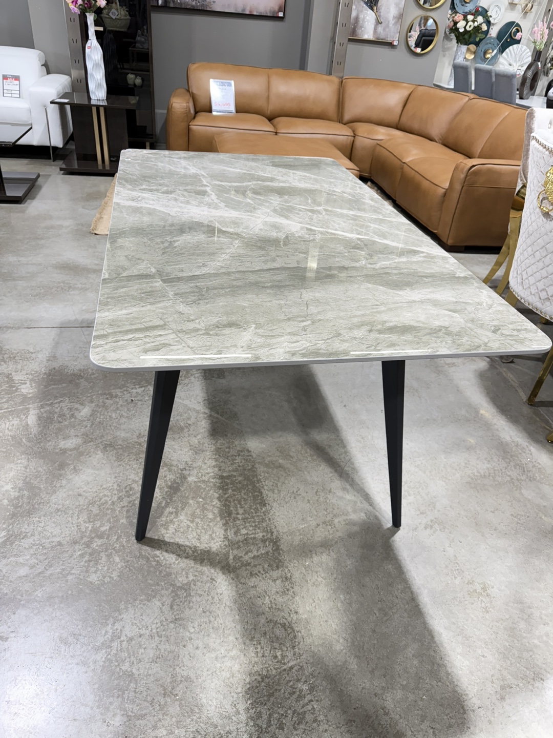 Modern Grey Marble Dining Table - photo 2