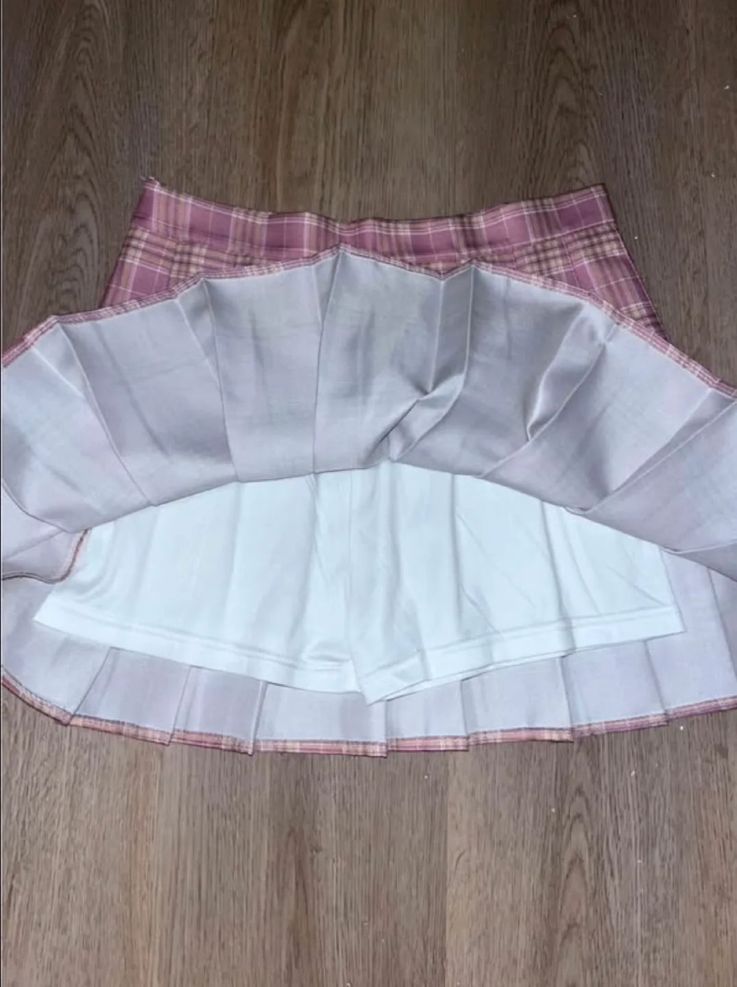 Three Mini Skirts - Pink, Grey, and Denim image indicator(6)