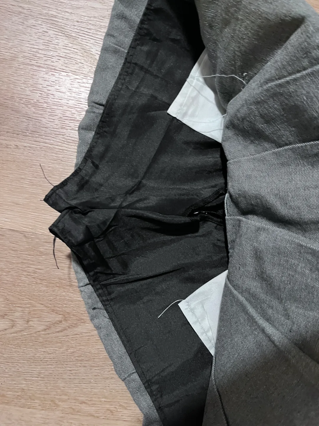 Three Mini Skirts - Pink, Grey, and Denim image indicator(4)