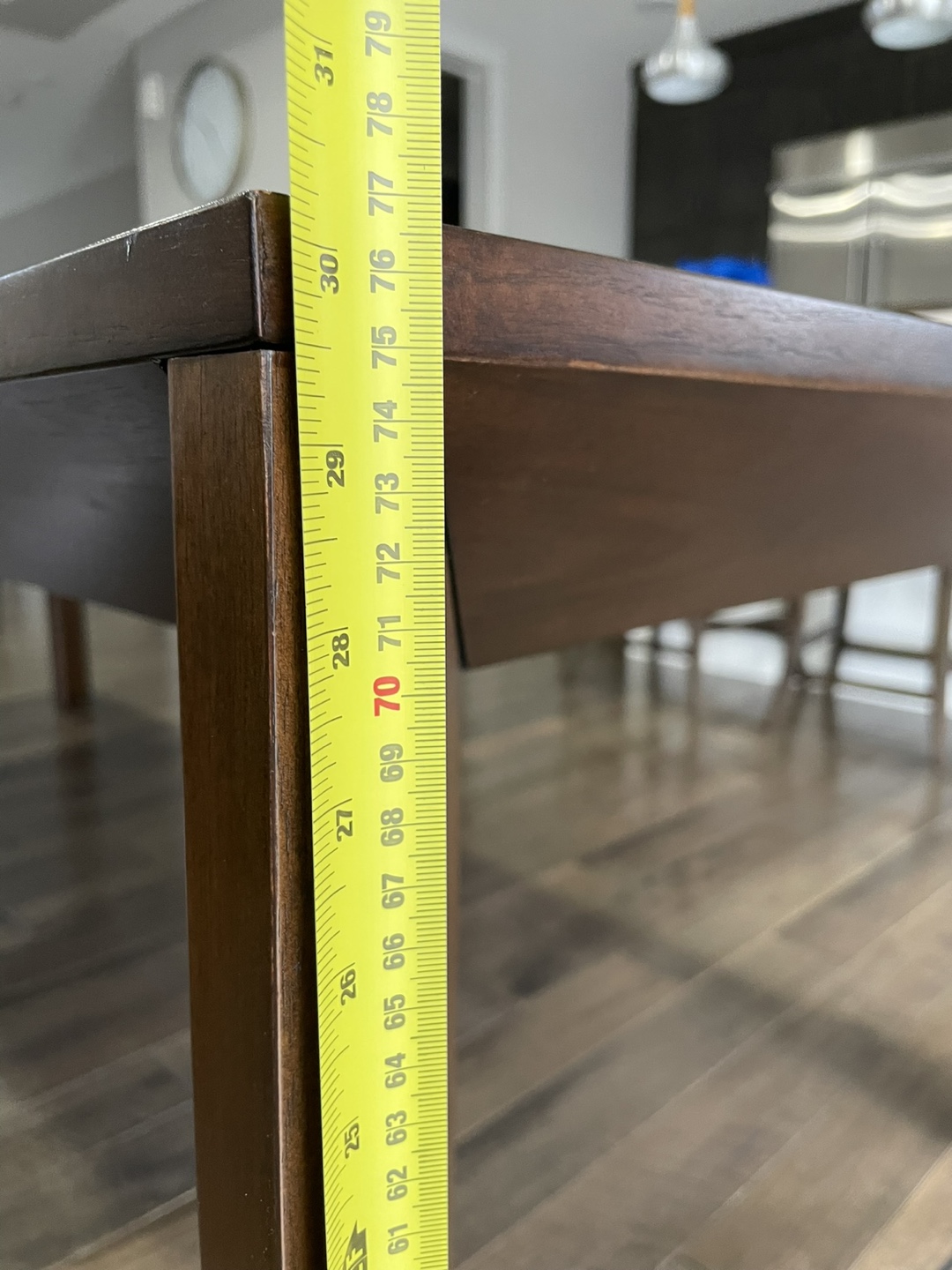 Large Dark Brown Wooden Dining Table - photo 5