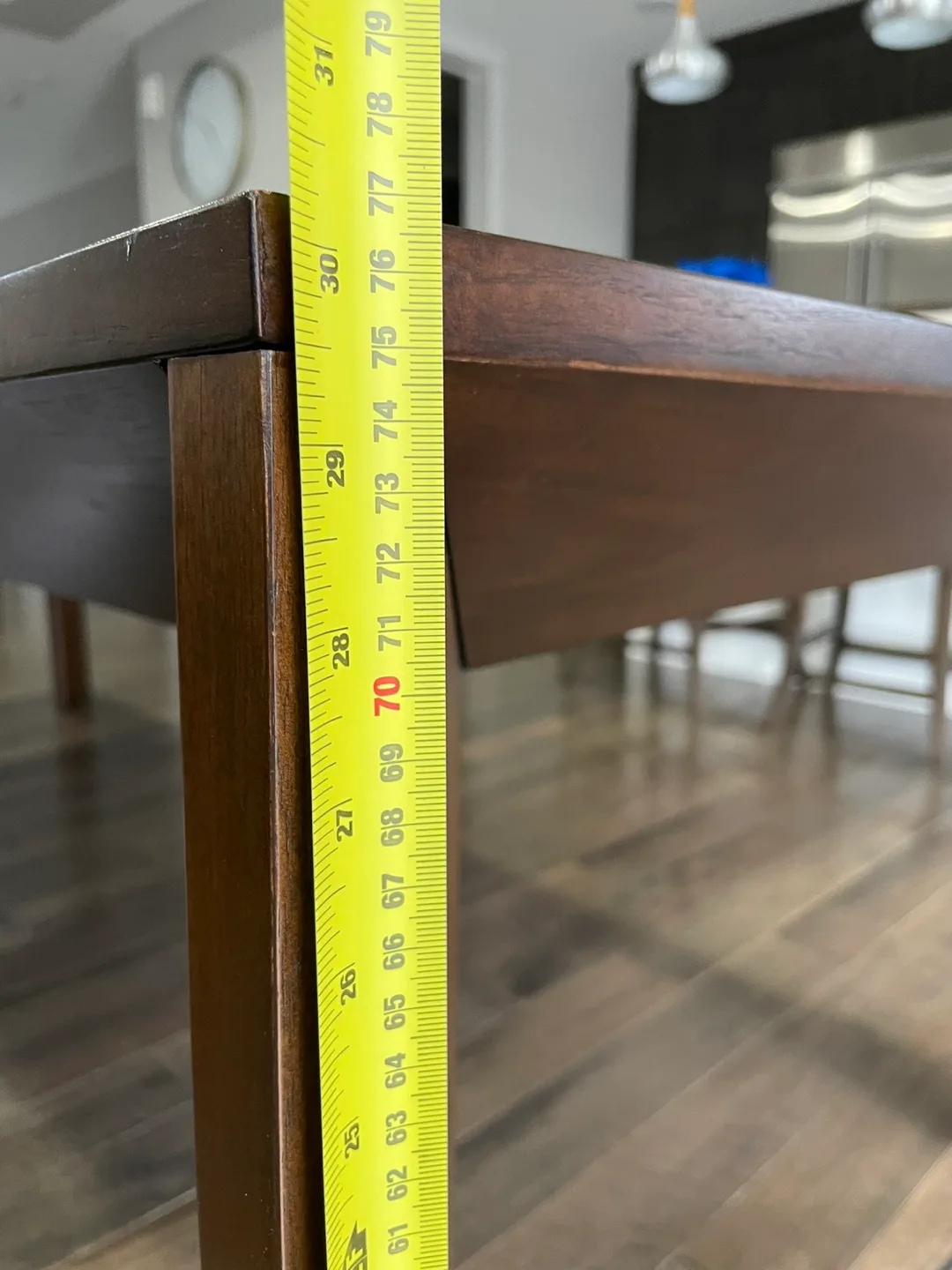 Large Dark Brown Wooden Dining Table image indicator(5)