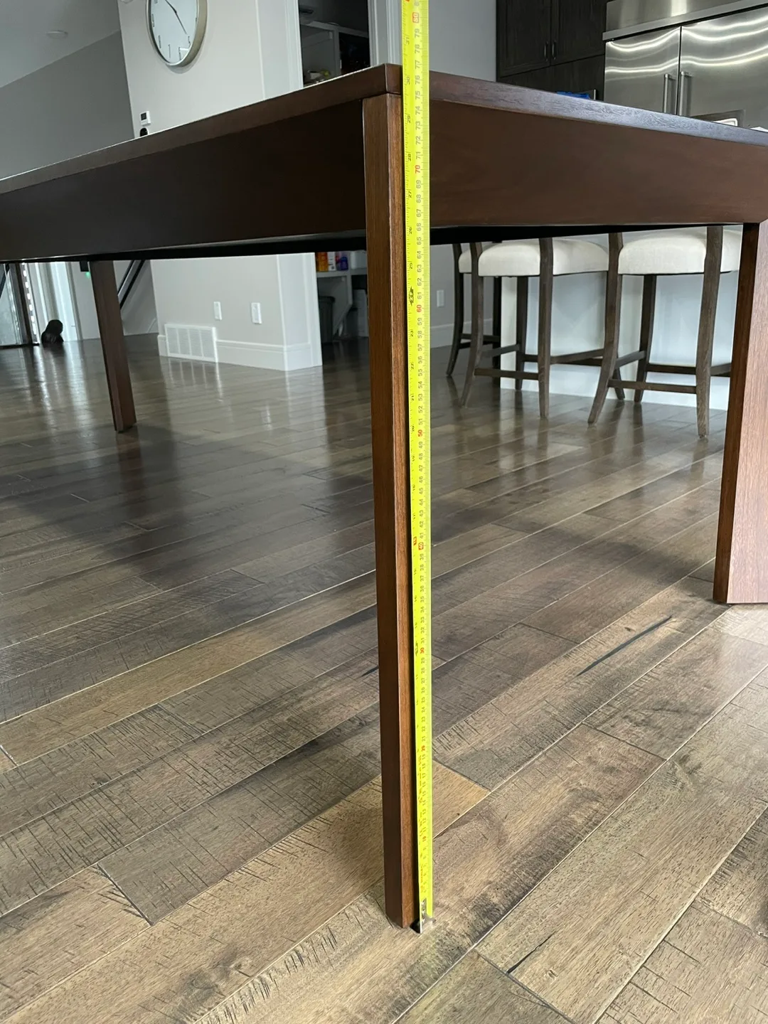 Large Dark Brown Wooden Dining Table image indicator(6)