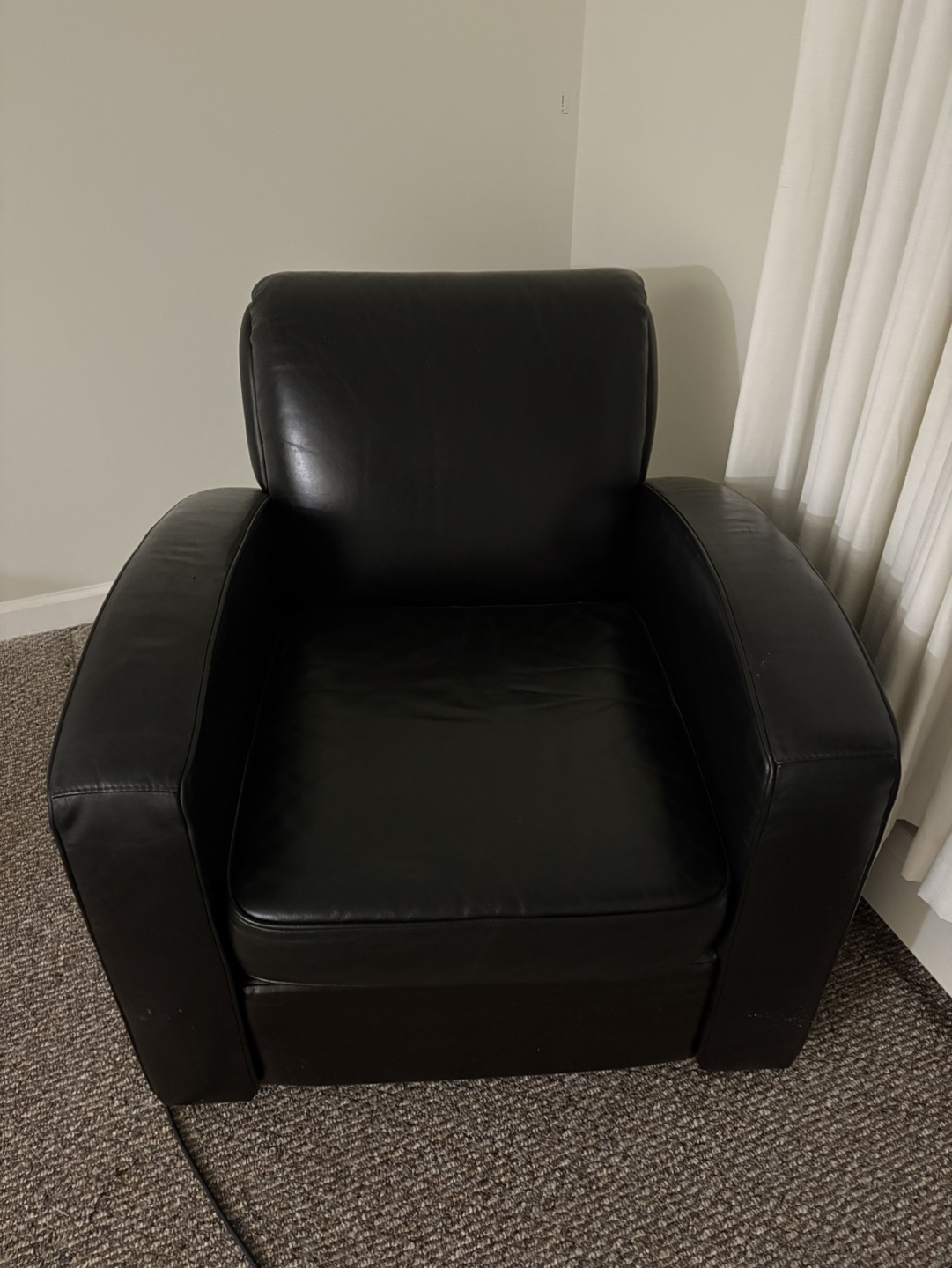 Black Leather Armchair
