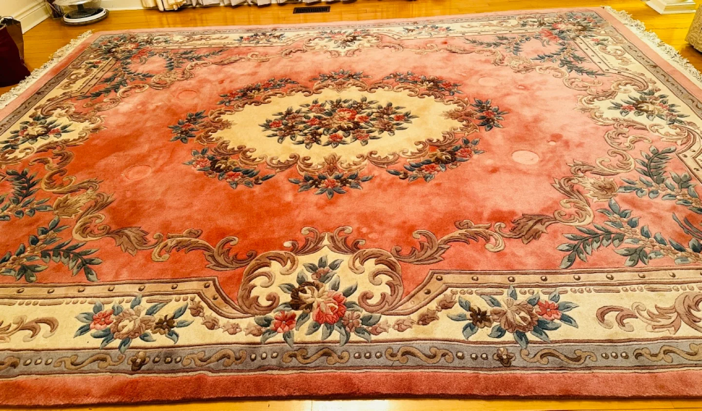 Large Pink Floral Area Rug image indicator(2)
