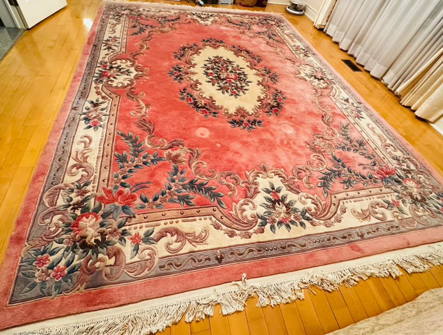 Large Pink Floral Area Rug image indicator(3)