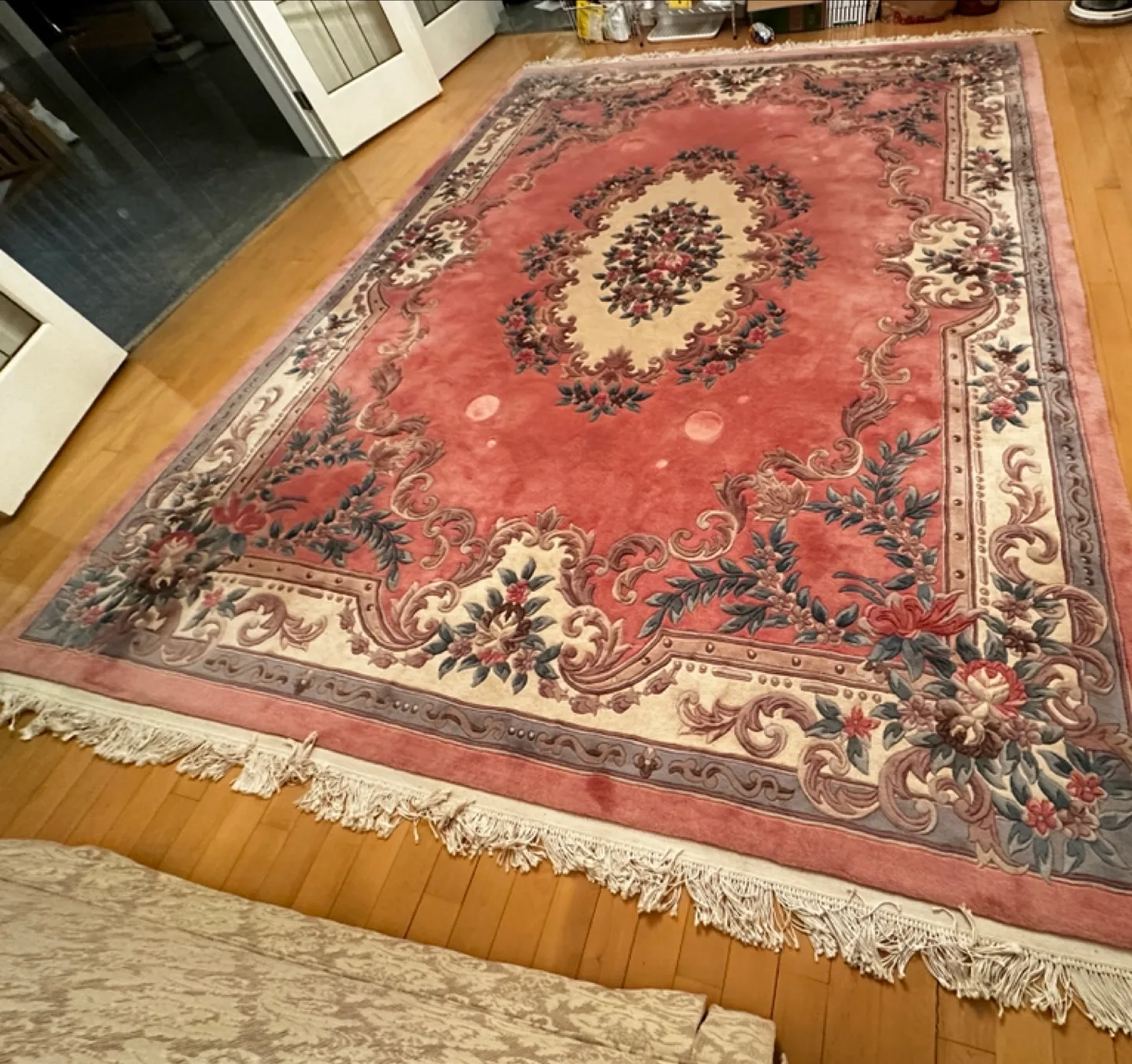 Large Pink Floral Area Rug image indicator(4)