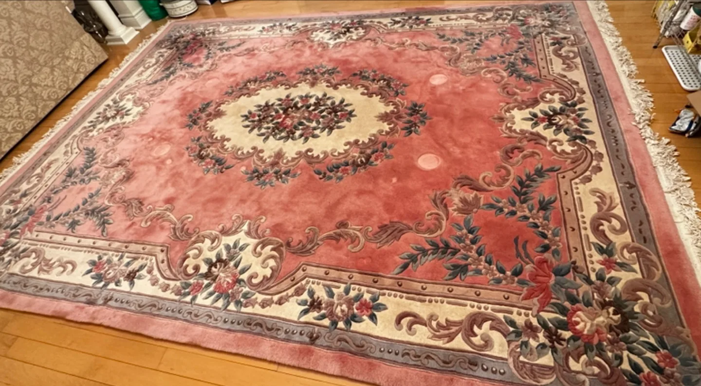 Large Pink Floral Area Rug image indicator(5)