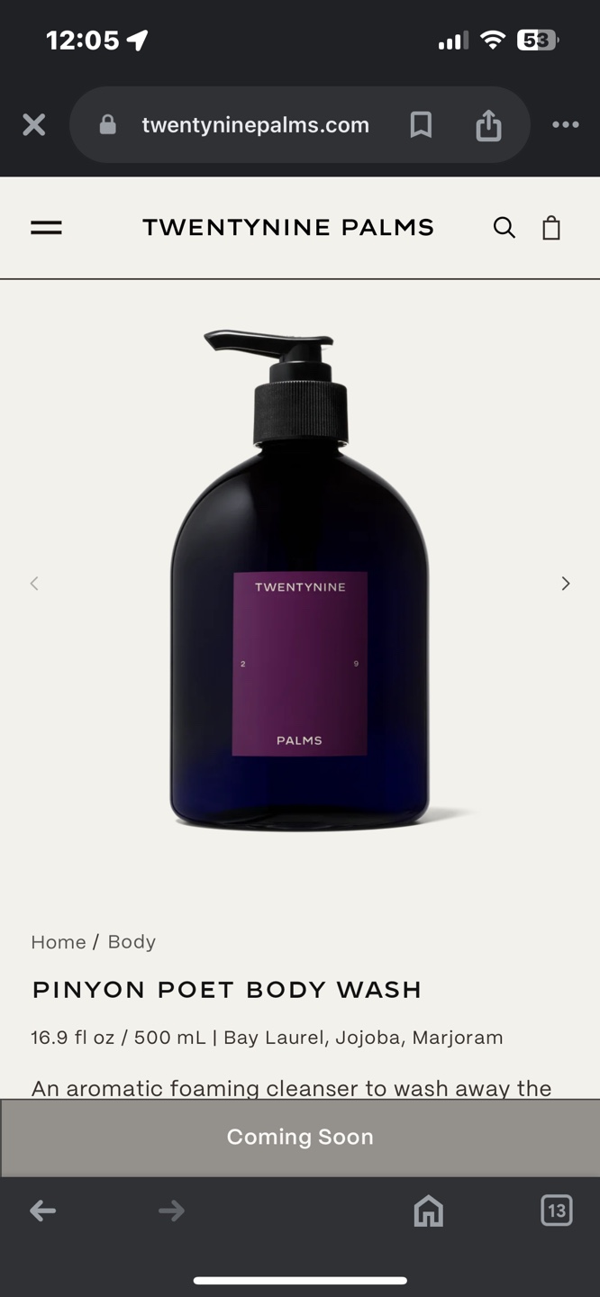 Three TwentyNine Palms Pinyon Poet Body Wash (16.9 fl oz) - photo 3
