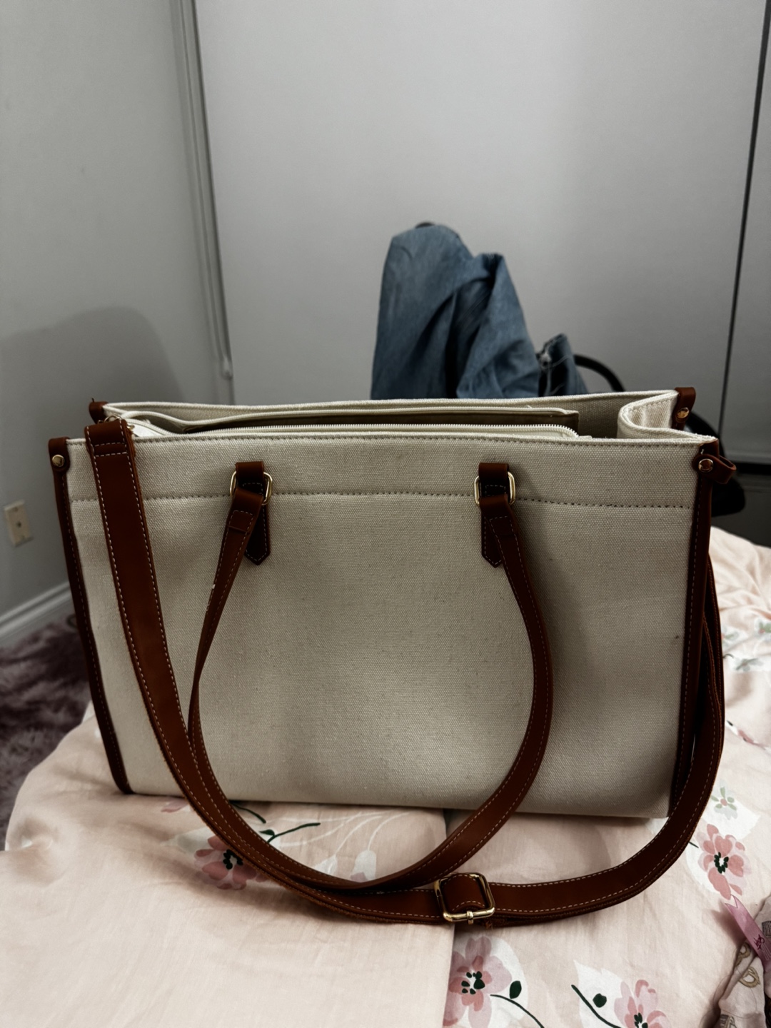 15.6 inch Laptop Tote Bag - Beige - photo 3