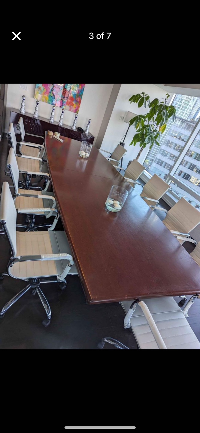 Large Conference Table with Chairs