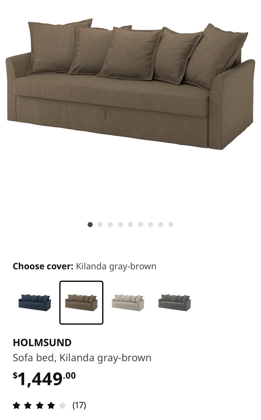 IKEA HOLMSUND Sofa Bed - Kilanda Gray-Brown - photo 5