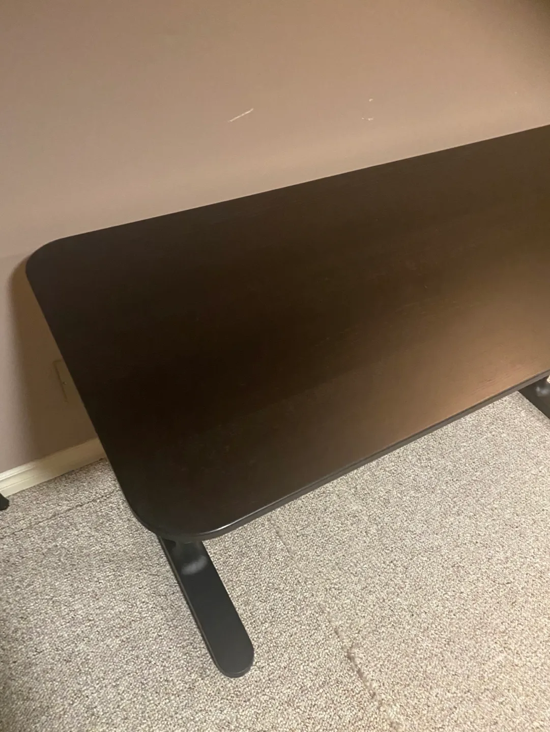 (delivery available)slim black bekant ikea desk image indicator(3)