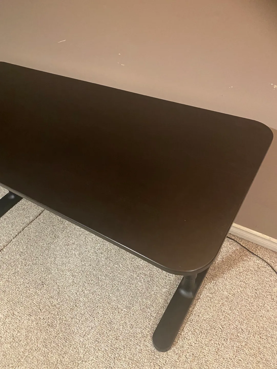 (delivery available)slim black bekant ikea desk image indicator(2)