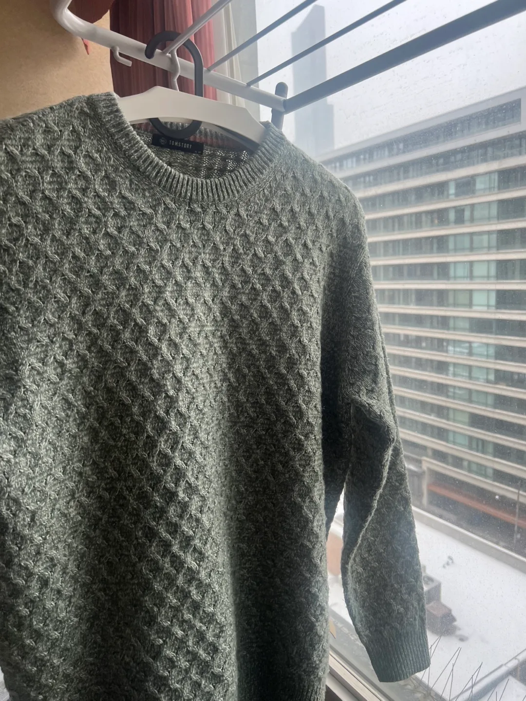 Men's Green Knit Sweater image indicator(2)