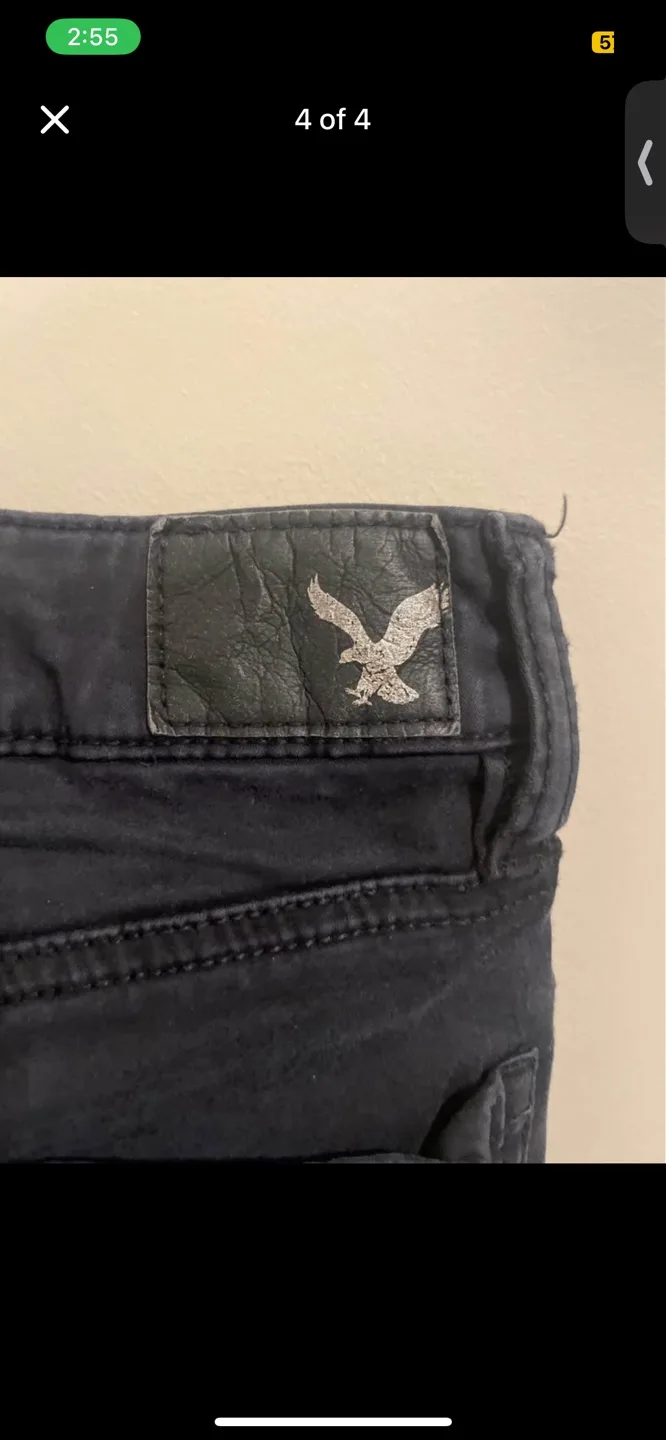 American Eagle Outfitters Super Stretch Black Jeans image indicator(4)