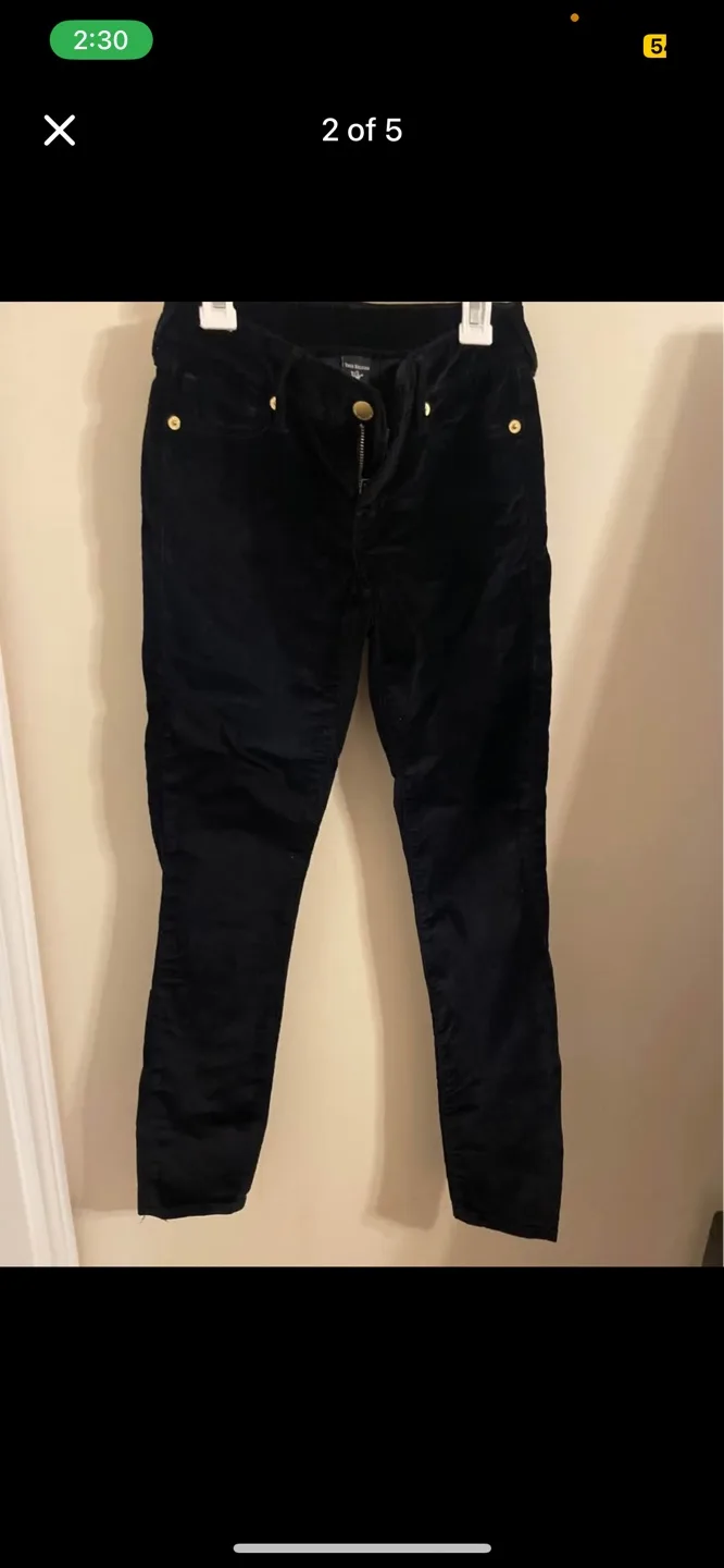 True Religion Women's Black Corduroy Jeans image indicator(2)