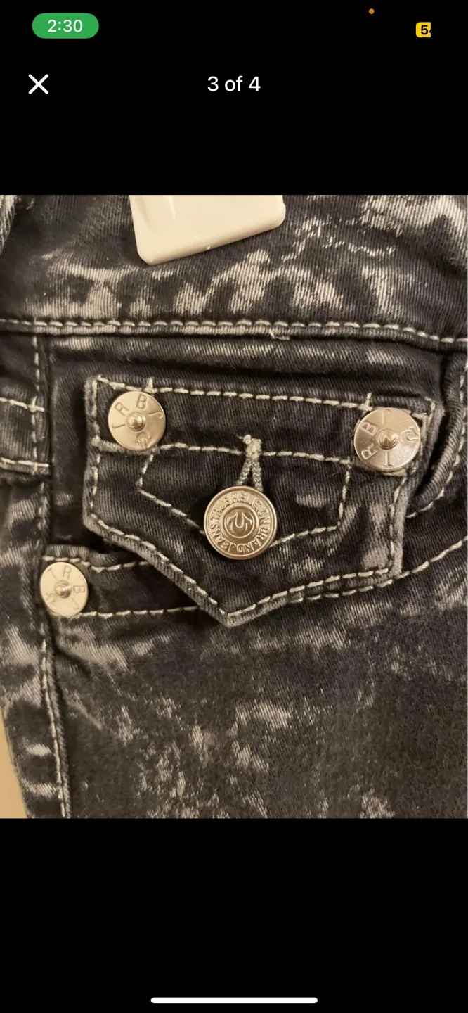 Authentic True Religion Marble skinny jeans women’s image indicator(3)