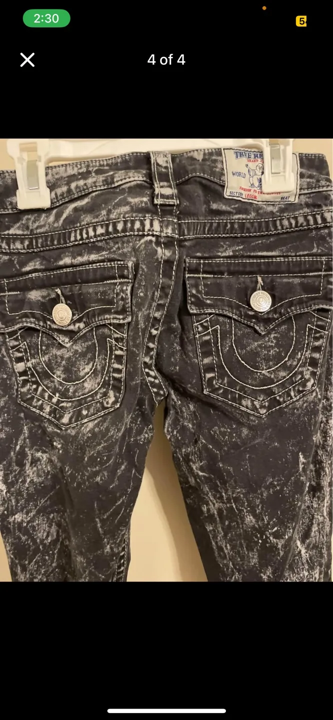 Authentic True Religion Marble skinny jeans women’s image indicator(4)