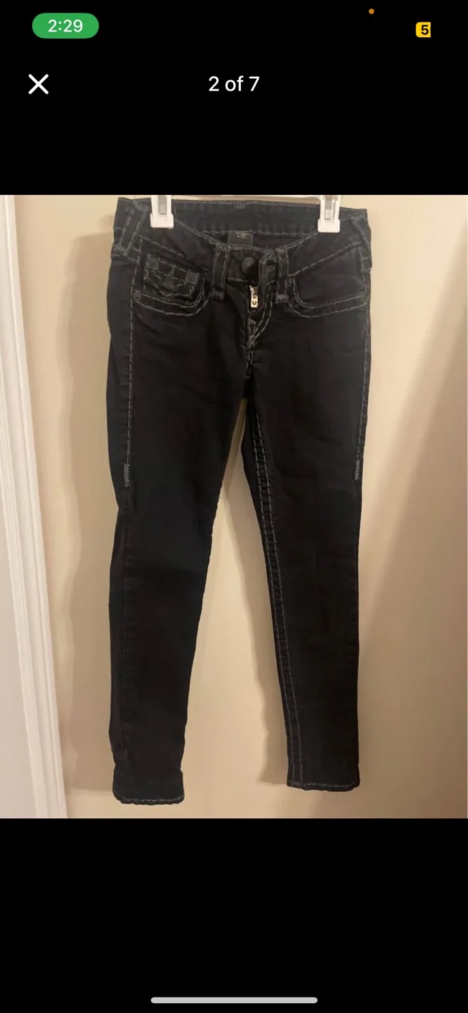 Authentic True Religion Black womens Jeans image indicator(2)