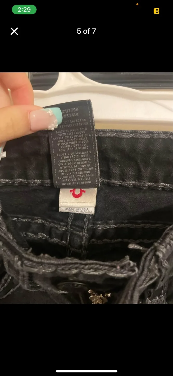Authentic True Religion Black womens Jeans image indicator(5)