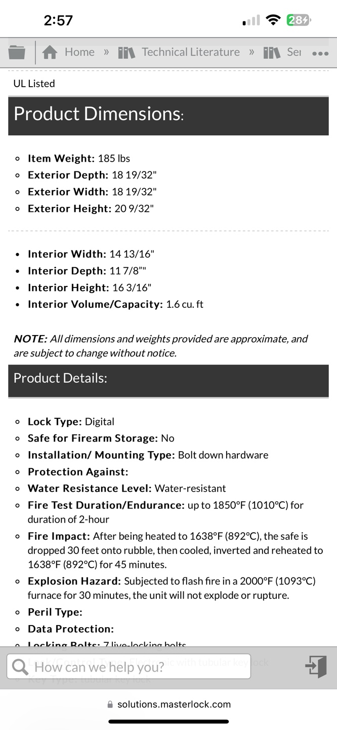 SentrySafe A4849 - photo 4