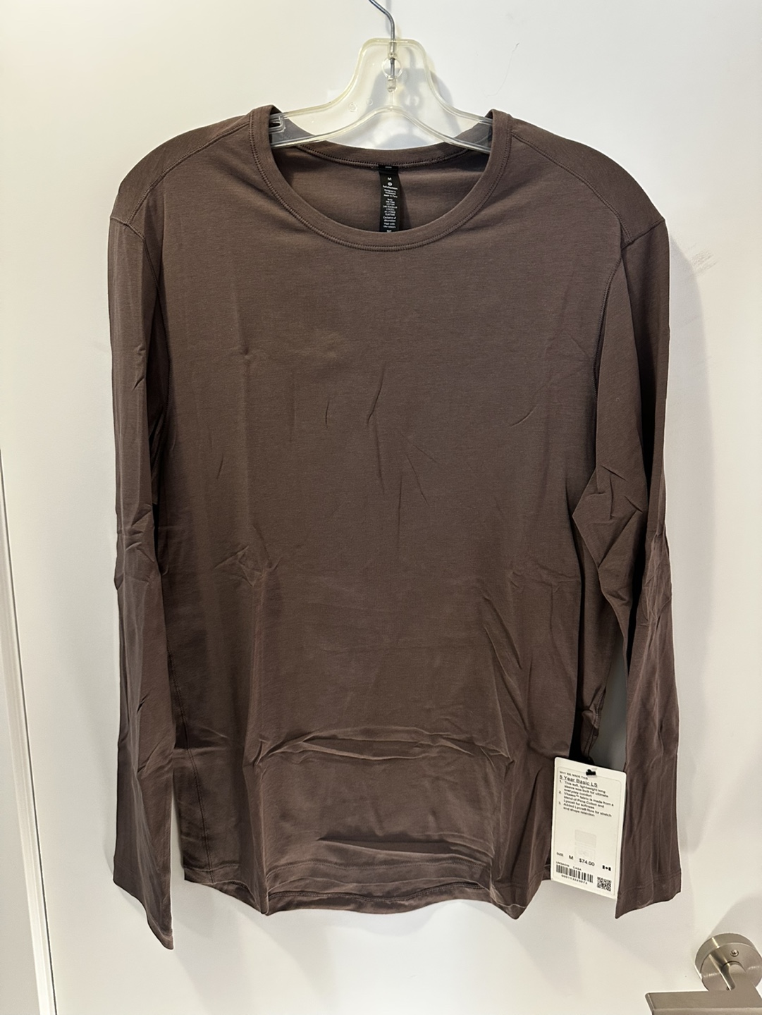 Lululemon 5 Year Basic LS Long Sleeve Shirt - Size M - Brown