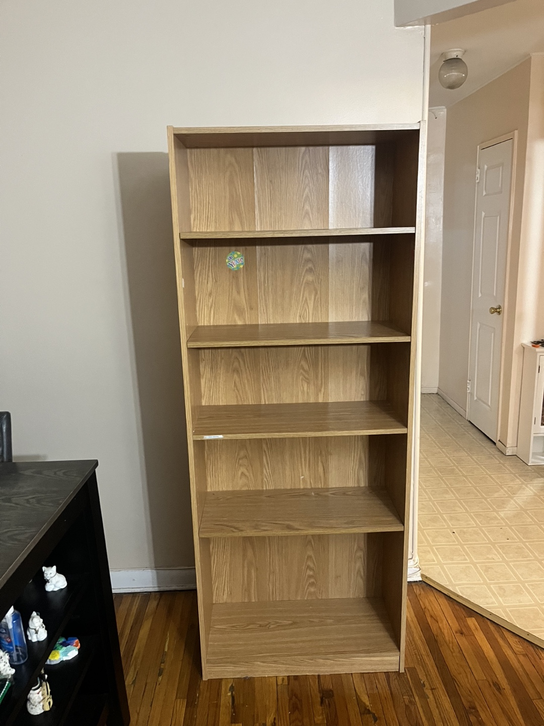 2 Oak Wood 5-Shelf Bookcase - photo 5