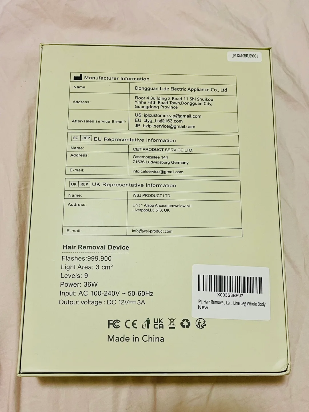 Brand New Ice-Cool Hair Removal Device - 9 Intensity Levels image indicator(9)