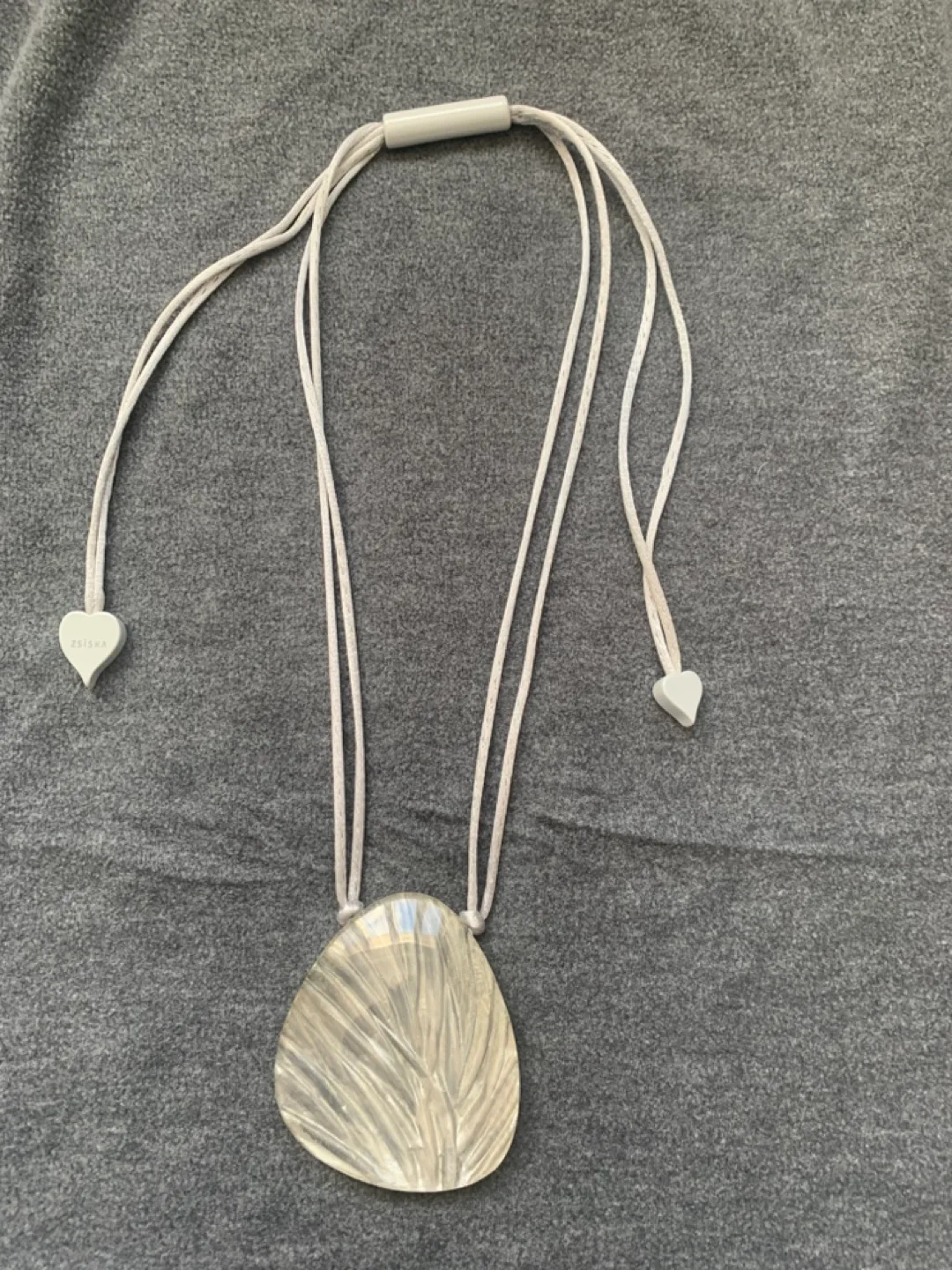 Unique Clear Resin Pendant Necklace thumbnail