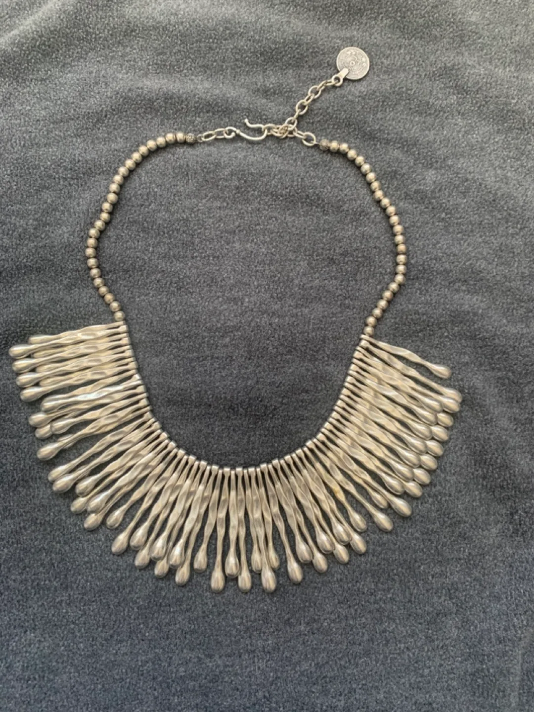 Statement Silver Tone Necklace thumbnail