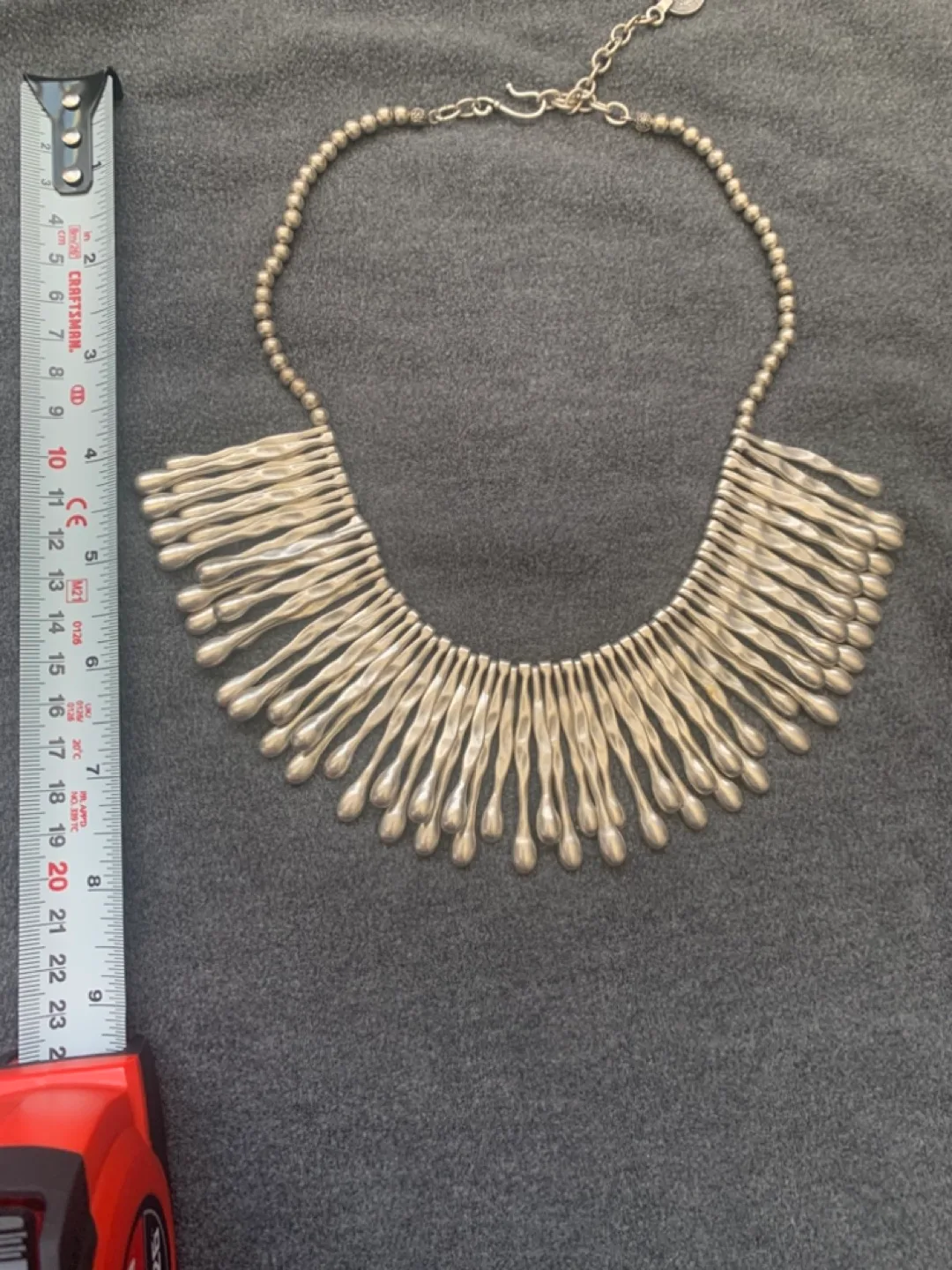 Statement Silver Tone Necklace image indicator(2)