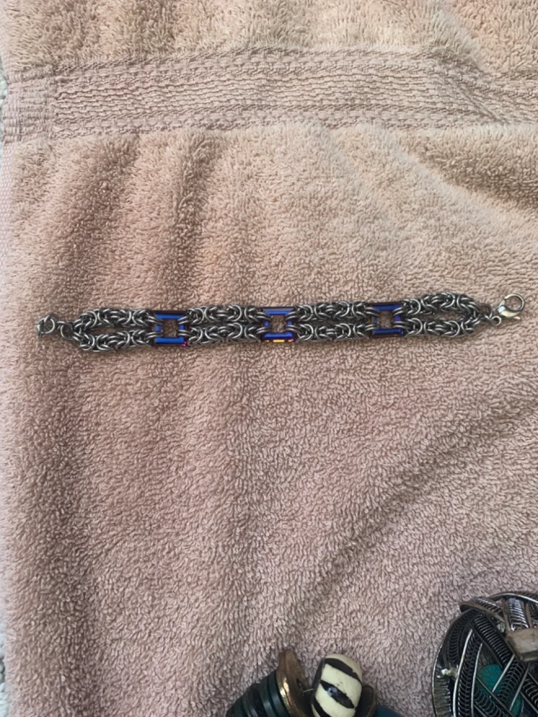 Unique Byzantine Bracelet with Purple Accents image indicator(2)