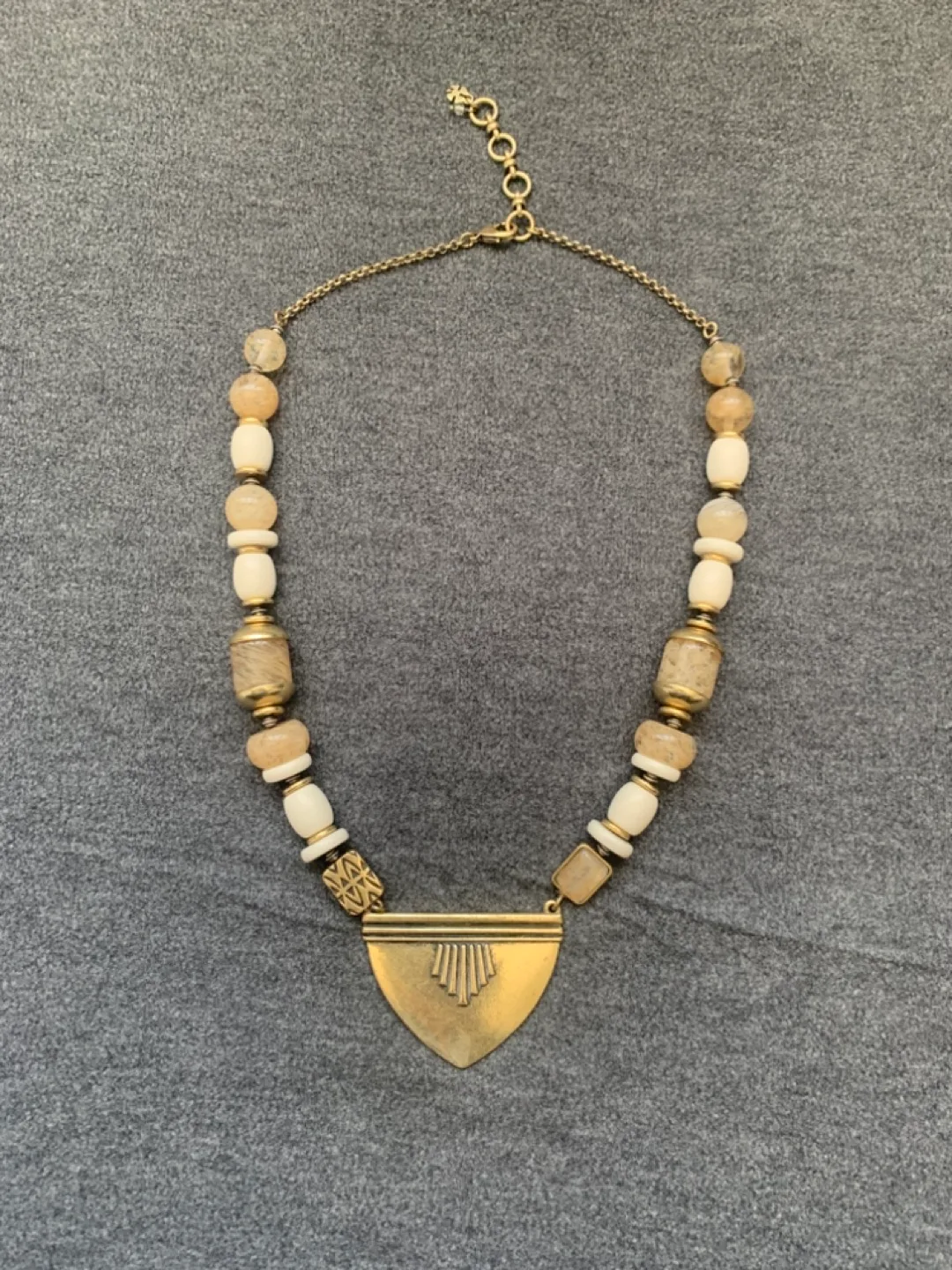 Gold Statement Beaded Necklace thumbnail