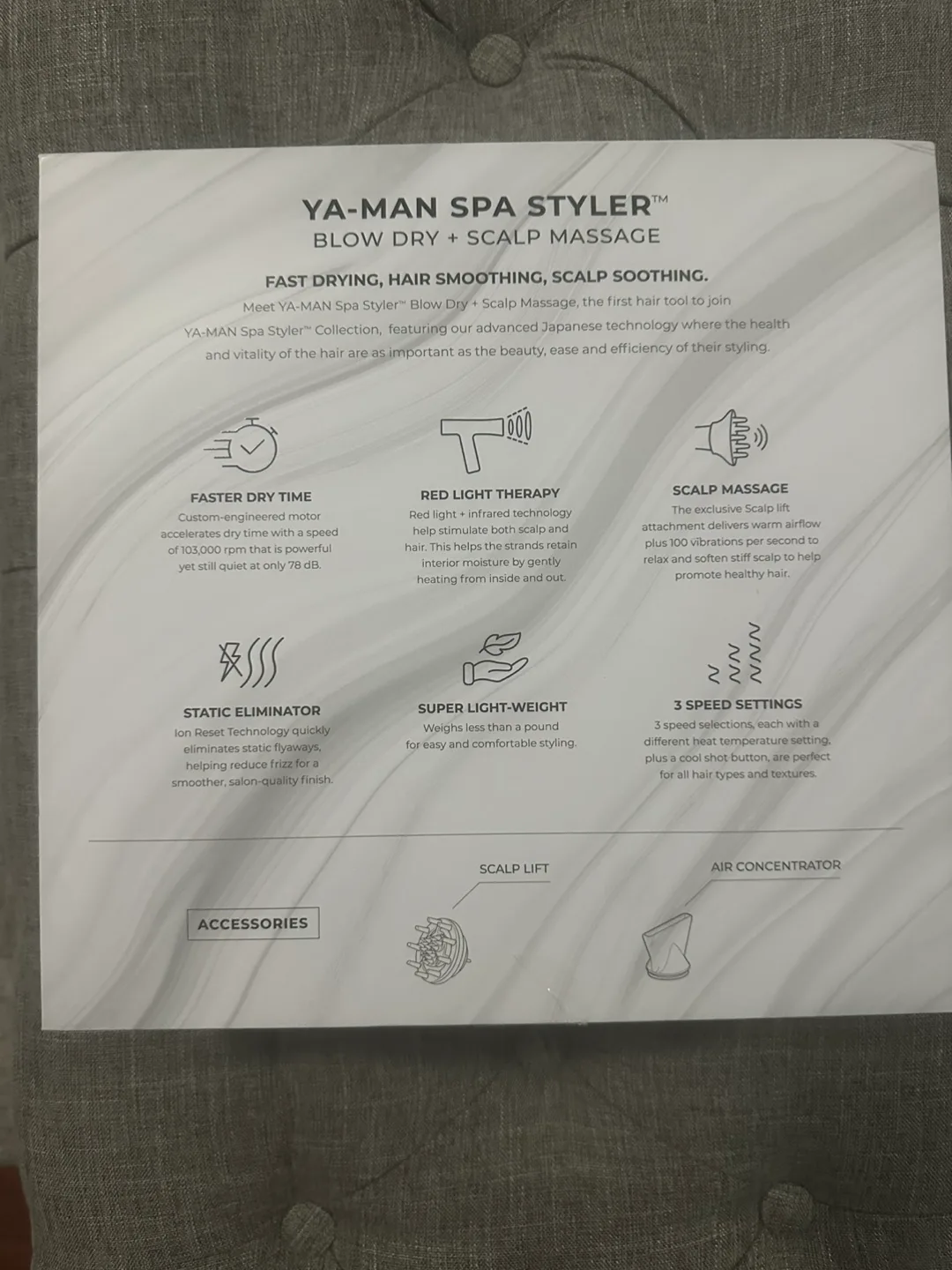 YA-MAN SPA STYLER® Blow Dry + Scalp Massage Tool image indicator(2)