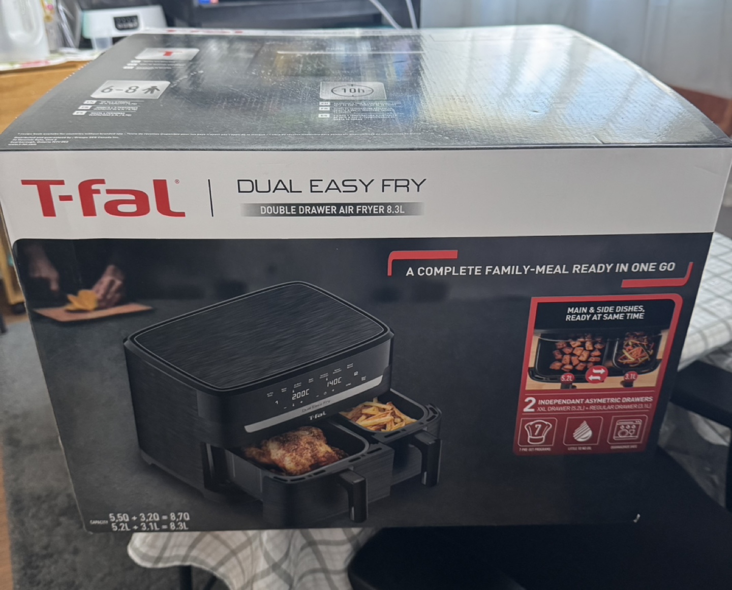 T-fal Dual Easy Fry Air Fryer 8.3 L/8.7 Qt