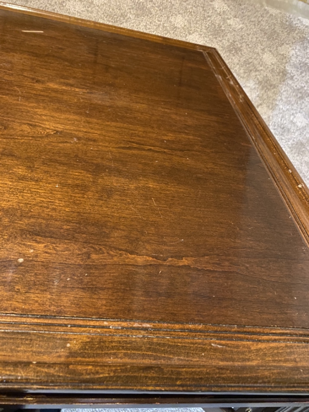 Vintage Wood Coffee Table and Side Table - photo 2