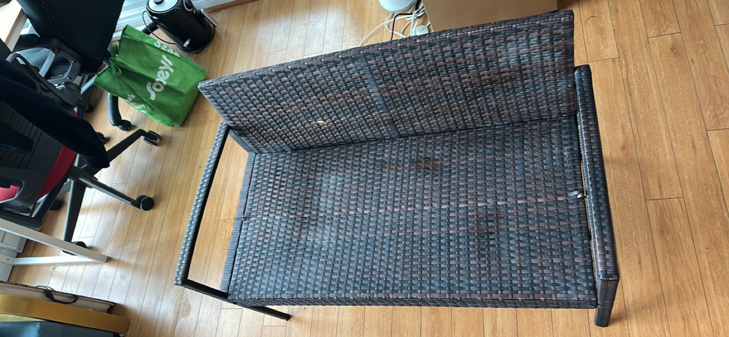 Outdoor Wicker Patio Love Seat