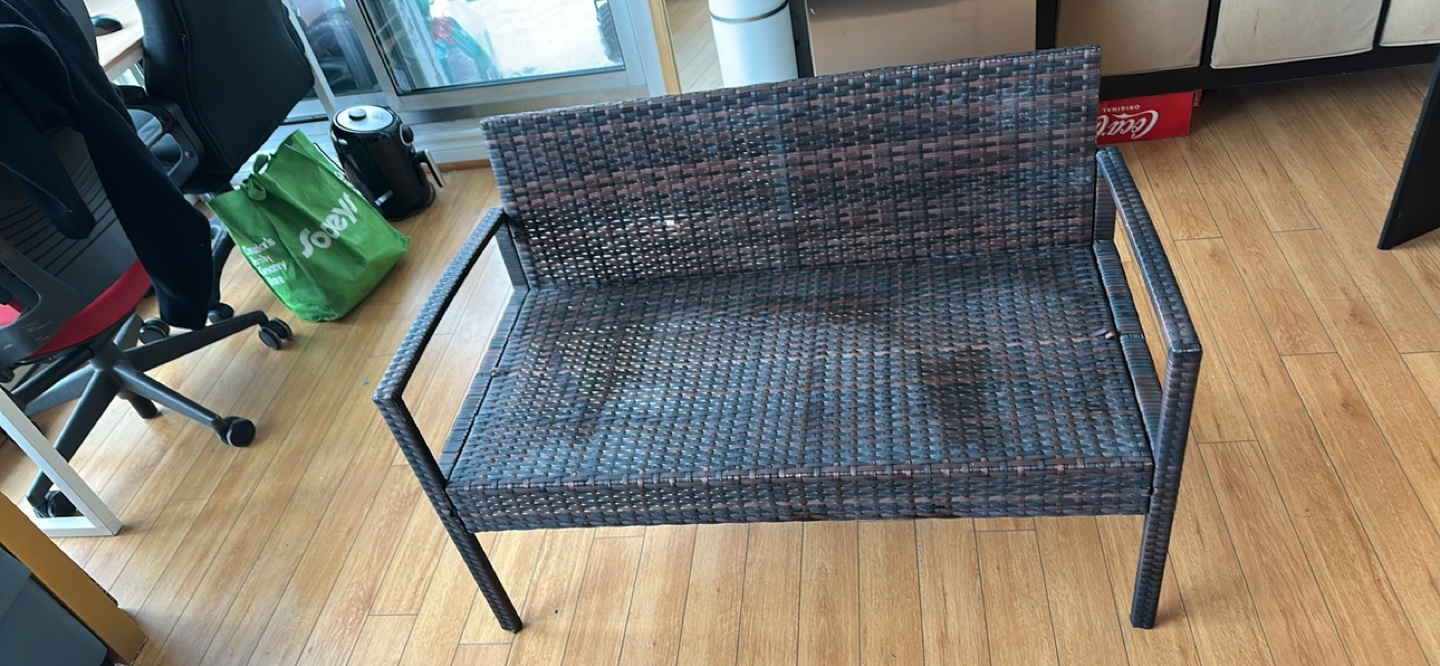 Outdoor Wicker Patio Love Seat - photo 3