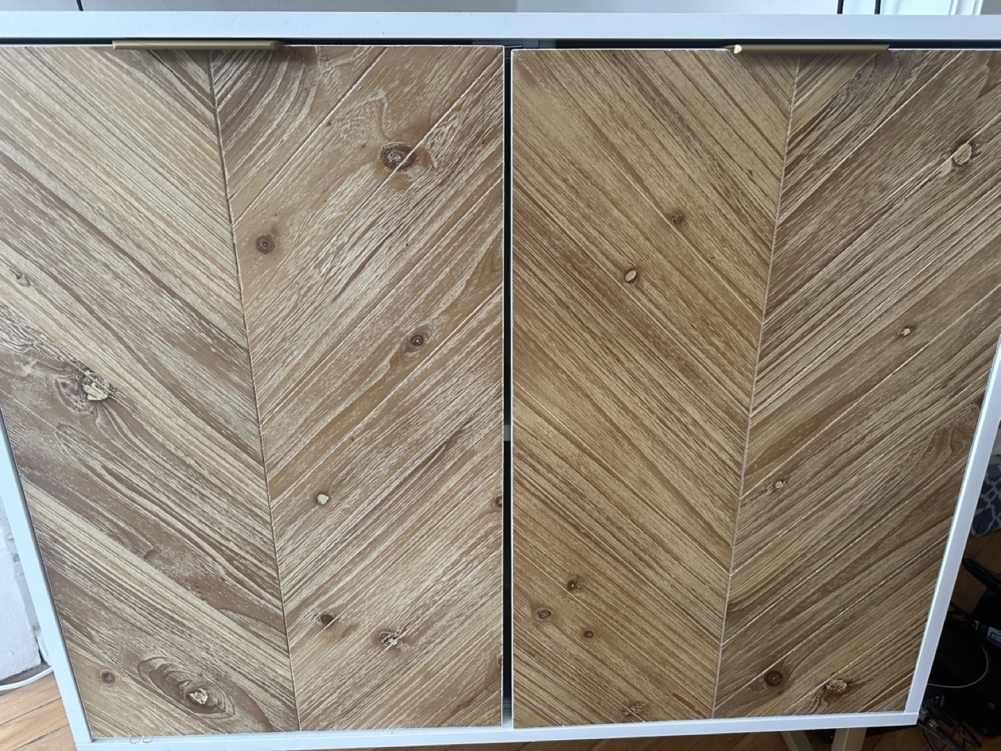White and Wood Accent Cabinet - photo 2