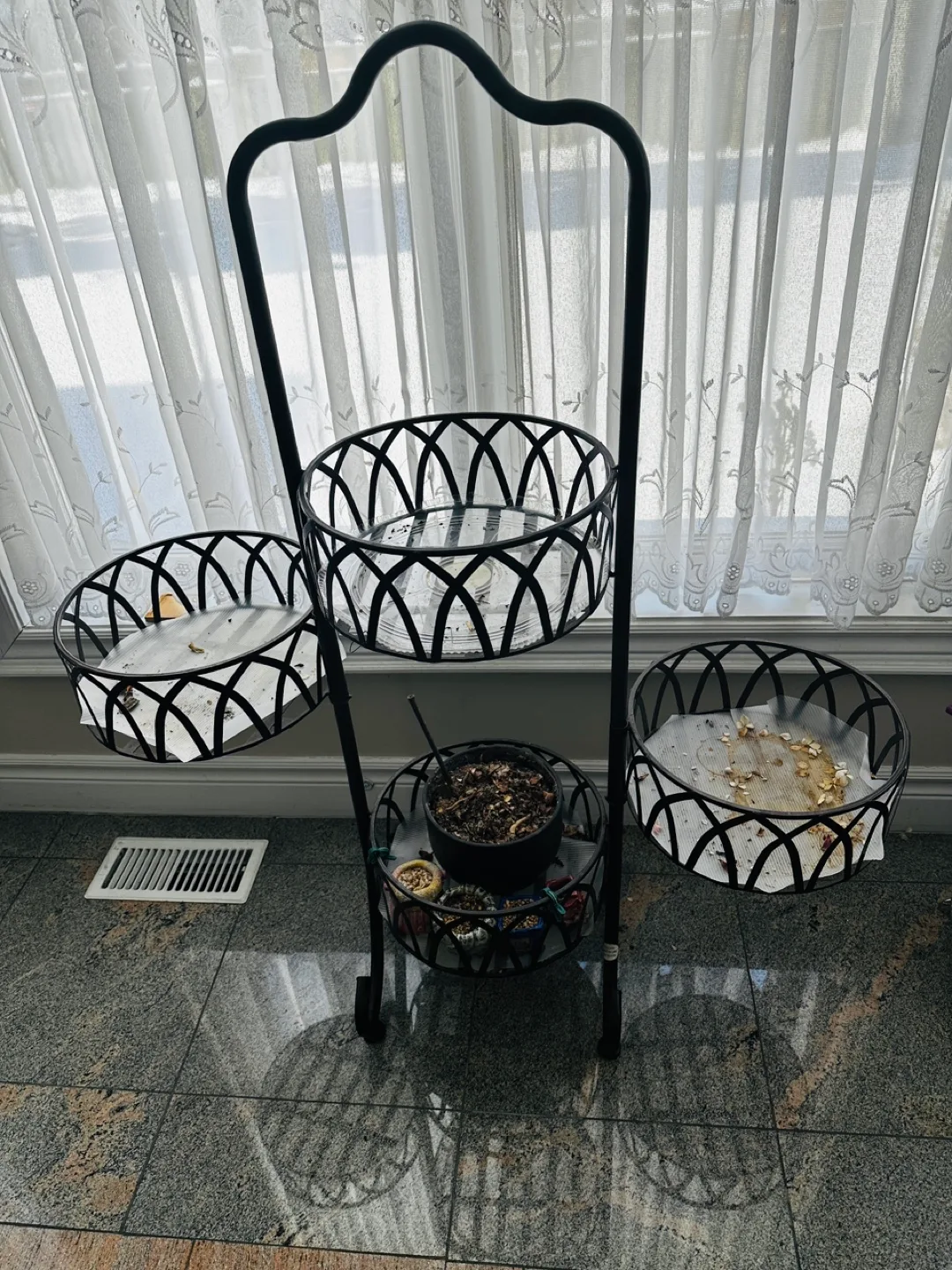 Elegant three tiered plant stand image indicator(2)